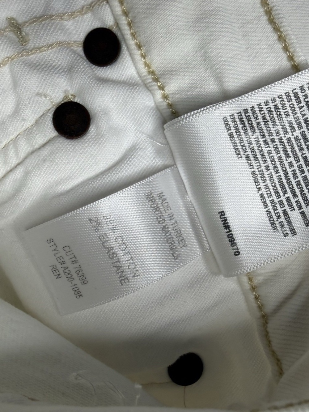 Agolde Ren High-Rise Wide-Leg Jeans Pants Women's Sz 27 Off White Button Fly - Picture 13 of 13